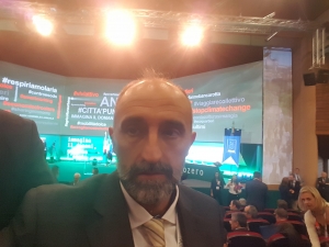 Il sindaco di Rifreddo Cesare Cavallo all’assemblea nazionale dell’Anci di Vicenza