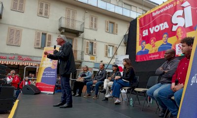 Referendum, l’appello di Landini ad Alba e Bra: “Non è un voto per la Cgil, ma per il lavoro”
