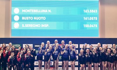 Il primo titolo degli estivi di nuoto artistico a Cuneo è della Montebelluna Nuoto