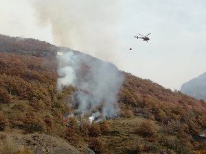 La Regione: 'Incendio in fase di spegnimento a Demonte'