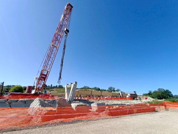 Il cantiere di Itinera a Roddi