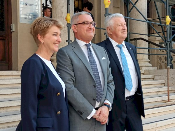 Crosetto con Giuliana Cirio e Mariano Costamagna