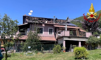 Divampano le fiamme in una villetta a Chiusa Pesio