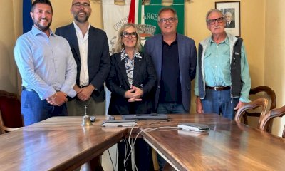 Il presidente della Provincia Luca Robaldo in visita ad Argentera