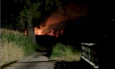 Grosso rogo di sterpaglie alle porte di Cuneo