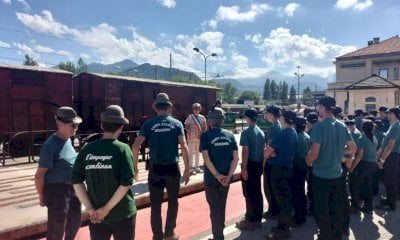 I giovani del campo scuola ANA in visita a MEMO4345 e al Memoriale della Deportazione