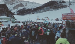 Pienone sulle piste da sci di Limone Piemonte per la giornata gratuita