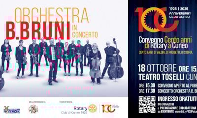 Il Rotary Club Cuneo 1925 celebra 100 anni di storia insieme alla città