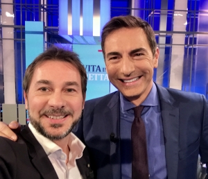 Gian Maria Aliberti Gerbotto in tv (La Vita in diretta su Rai Uno) e radio (RDS)
