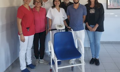 Una bilancia pesapersone a sedia alla RSA Ospedale Civile di Busca