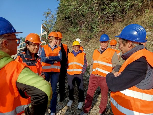 Il sopralluogo al biodigestore di Borgo