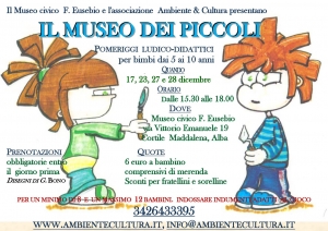I pomeriggi ludico - didattici al Museo Eusebio per i bimbi dai 5 ai 10 anni