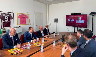 Il presidente Cirio in visita alla Biraghi a Cavallermaggiore