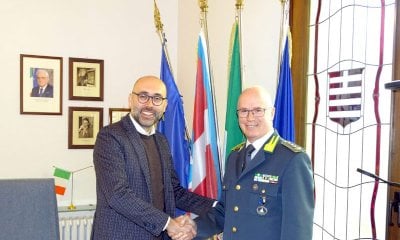 Il presidente della Provincia Robaldo incontra il nuovo comandante provinciale della Guardia di Finanza