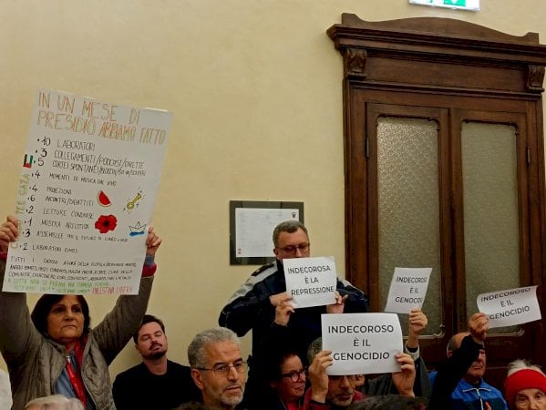 La polemica sul presidio pro Palestina