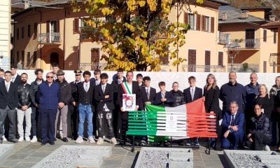 Valdieri, inaugurata in piazza San Martino la “Panchina Tricolore”
