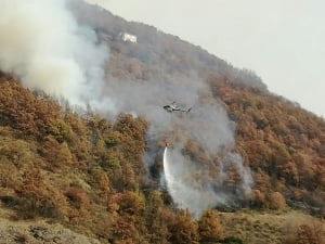 L'incendio in valle Stura non desta preoccupazione