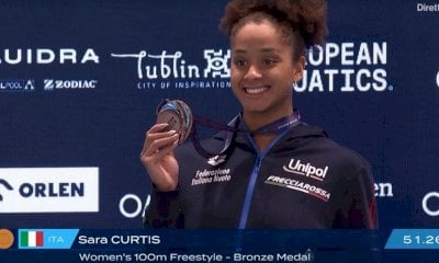 Nuoto, Sara Curtis è bronzo europeo nei 100 metri stile libero