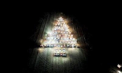 A Bandito di Bra ecco l'Agripino, l'albero di Natale formato da più di ottanta trattori