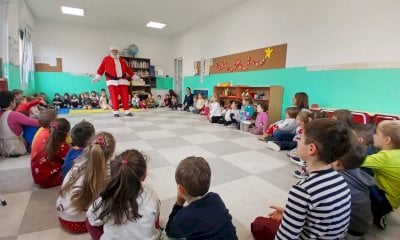 Babbo Natale in visita alla scuola dell'infanzia e alle elementari di San Chiaffredo