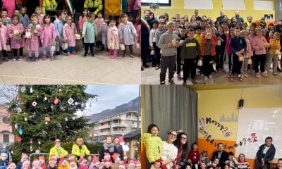 Rifreddo: amministratori, associazioni e dirigente-Babbo Natale donano regali alla Primaria e Infanzia 