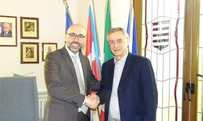 Cuneo, incontro tra il presidente della Provincia Robaldo e della Fondazione CrS Savigliano Villois