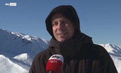 Antonio Cassano impara a sciare a Prato Nevoso: 