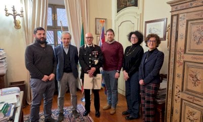 Il nuovo cavaliere al merito Antonio Podda ricevuto dalla Giunta di Bra