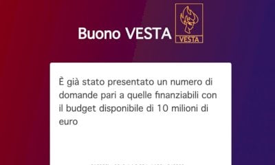 Bonus Vesta, la Regione annuncia un nuovo click day