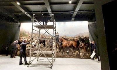 L’opera “La Fiera di Saluzzo” di Pittara è arrivata nella Città del Marchesato