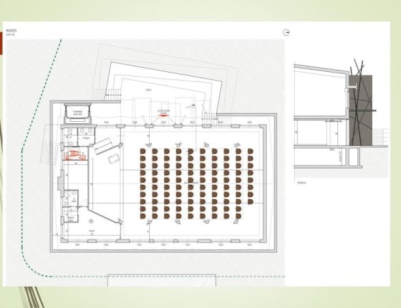 Il progetto della sala del commiato