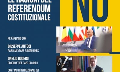 Referendum costituzionale, a Savigliano il dibattito sul no: tra i relatori Giuseppe Antoci e Onelio Dodero