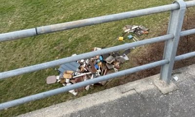 Mondov&igrave;, rifiuti gettati dal ponte di via Otteria: la denuncia di un cittadino