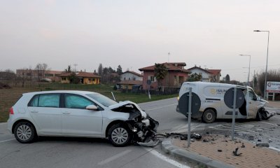 Scontro tra un'auto e un furgoncino, rallentamenti a Santa Croce di Cervasca