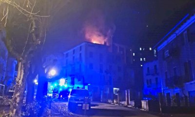 Paura a Frabosa Soprana: incendio al tetto della palazzina del residence hotel Gildo