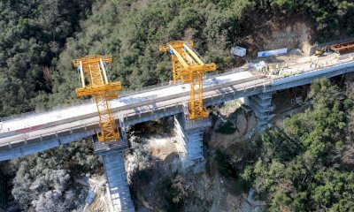 Sopralluogo sul cantiere del viadotto Sopranda lungo la A6, presenti esperti da tutto il mondo