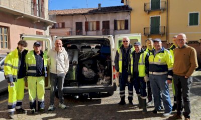 La Protezione Civile di Busca al lavoro contro i rifiuti abbandonati