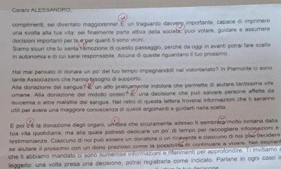 La Regione scrive ai neodiciottenni per invitarli al dono e al volontariato, ma la lettera è piena di errori