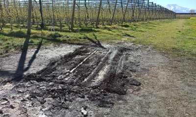 Auto in fiamme nelle campagne di San Benigno, all'interno il corpo di una donna