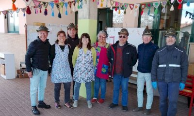 Margarita, il gruppo Alpini ridona colore e vita alla scuola materna