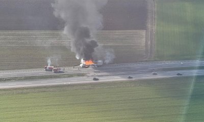 Autoarticolato in fiamme sulla Torino-Savona, intervengono i Vigili del Fuoco