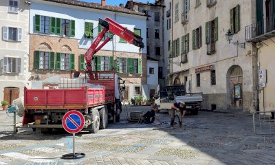 Ceva, riemerge la pavimentazione in pietra nelle piazze del centro