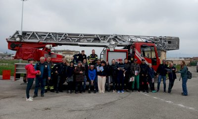 A Borgo una giornata da pompieri per alcuni ragazzi disabili