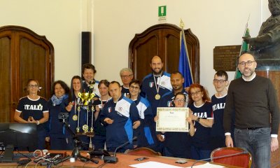 Gli atleti dell’ASD Le Nuvole, campioni del mondo di cheerleading, ricevuti in Provincia