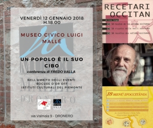 Dronero: conferenza 'Un popolo è il suo cibo' con Fredo Valla
