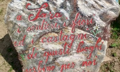 Un sorriso eterno tra i castagni di Pra di Roburent: una pietra dipinta per ricordare Sara Sevega
