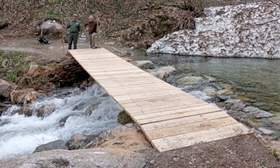 Ripristinata la passerella sul rio Saut, in alta valle Pesio