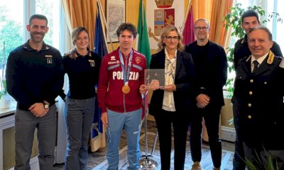 Martino Carollo ricevuto dal Questore Rosanna Minucci