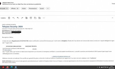 False e-mail Telepass: Farigliano "denuncia" nuove truffe online