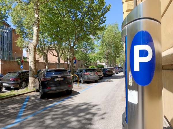 Un parchimetro in corso Soleri